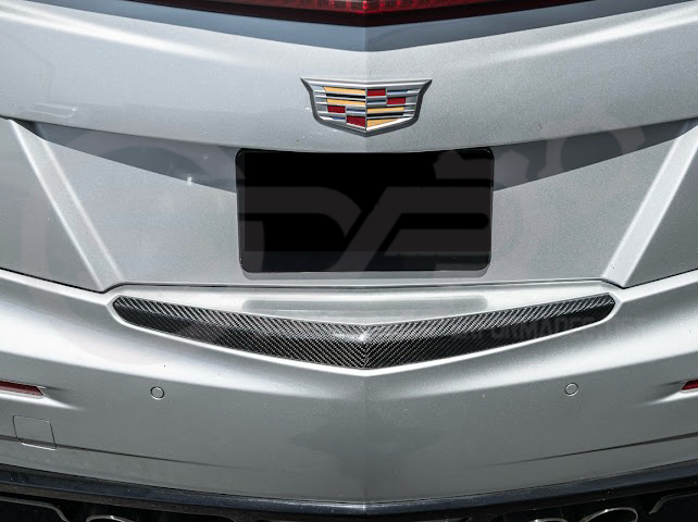 2013-2018 CADILLAC ATS / ATS-V SEDAN | FACTORY STYLE CARBON FIBER REAR TRUNK DECKLID APPLIQUÉ INSERT TRIM REPLACEMENT